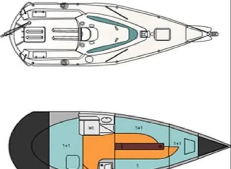 Планировка парусной яхты TWISTER 780